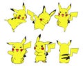 Pickachu toy character from Pokemon anime. Royalty Free Stock Photo