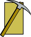 pickaxe digging or mining tool vector illustration