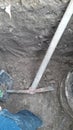 With the pickaxe in the ground, we do our job digging like a rock