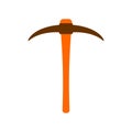 Pickaxe isolated. tool miner on white background. Vector