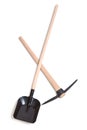 Pickaxe and shovel