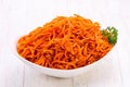 Picked carrot in the bowl Royalty Free Stock Photo