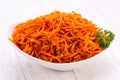 Picked carrot in the bowl Royalty Free Stock Photo