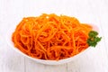 Picked carrot in the bowl Royalty Free Stock Photo