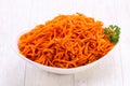 Picked carrot in the bowl Royalty Free Stock Photo