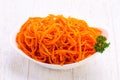 Picked carrot in the bowl Royalty Free Stock Photo