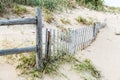 Picket Fence on Beach at Sandbridge Royalty Free Stock Photo