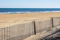 Picket Fence on Empty Sandbridge Beach in Virgnia