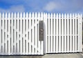 Picket Fence Under Blue Sky Royalty Free Stock Photo