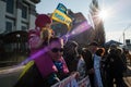 Picketing the Russian embassy in Kiev