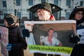 Picketing the Russian embassy in Kiev