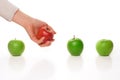 Picking different apple Royalty Free Stock Photo