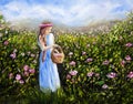 Picking flowers Royalty Free Stock Photo