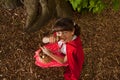 Picking mushrooms Royalty Free Stock Photo