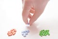 Picking pill Royalty Free Stock Photo
