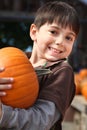 Picking Pumpkins Royalty Free Stock Photo