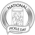 National Pickle Day Sign and Vector Badge