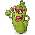 Pickle Cartoon Character with Attitude wearing Sunglasses Royalty Free Stock Photo