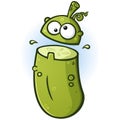 Pickle Cartoon Mascot Flipping His Lid