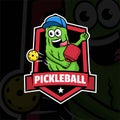 pickle mascot cartoon character for pickleball team