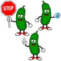 Pickle Mascot Set 04 Royalty Free Stock Photo