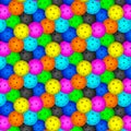 Pickleball ball.Pattern with colorful pickleball balls.