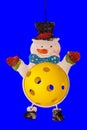 Pickleball Christmas Snowman Ornament