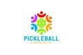 Pickleball community logo vector graphic for any business