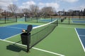 Pickleball Court Complex with Paddles and Balls