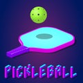 Pickleball game vector illustration