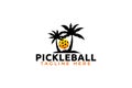 Pickleball island logo vector graphic for any business