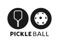 Pickleball sport symbol draw