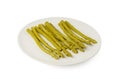 Pickled Asparagus, Bunch of Raw Marinated Garden, Green Spring Salted Vegetables Royalty Free Stock Photo