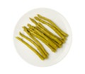 Pickled Asparagus, Bunch of Raw Marinated Garden, Green Spring Salted Vegetables Royalty Free Stock Photo