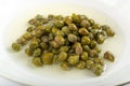 Pickled Capers in Brine. Marinated Caper Buds, Small Salted Capparis