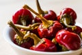 Pickled Cherry Pepper Pickles in bowl. Royalty Free Stock Photo