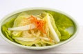 Pickled Chinese cabbage, cut out on white background Royalty Free Stock Photo