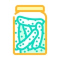 pickled cucumber color icon vector illustration