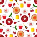 Pickled Cucumber Fork Pattern Vector Illustration Royalty Free Stock Photo
