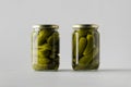 Pickled Cucumber Jar Mock-Up - Two Jars Royalty Free Stock Photo