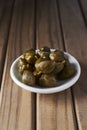 Pickled flower buds of capers Royalty Free Stock Photo