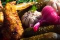 Pickled garlic and chicken