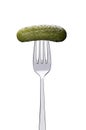 Pickled gherkin on fork