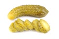 Pickled gherkins, white background Royalty Free Stock Photo