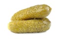 Pickled gherkins, white background Royalty Free Stock Photo