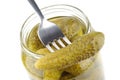 Pickled gherkins, white background Royalty Free Stock Photo