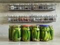 Pickled green cucumbers