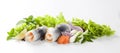 Pickled herring and vegetables Royalty Free Stock Photo