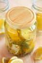 Pickled lemons in the jar Royalty Free Stock Photo