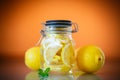 Pickled lemons in sugar syrup Royalty Free Stock Photo